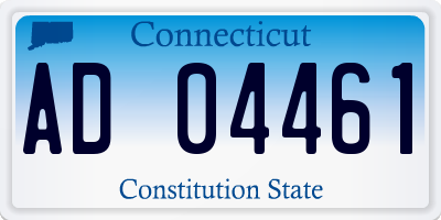 CT license plate AD04461