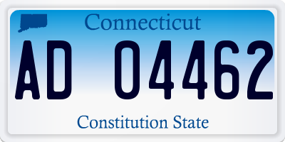 CT license plate AD04462
