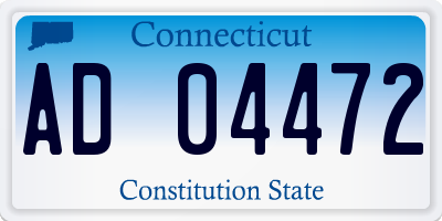 CT license plate AD04472