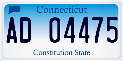 CT license plate AD04475