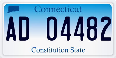 CT license plate AD04482