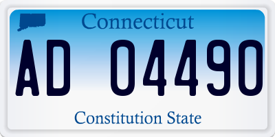 CT license plate AD04490