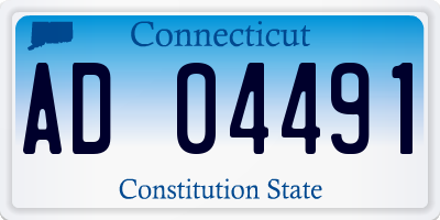 CT license plate AD04491