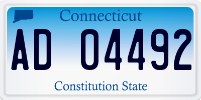 CT license plate AD04492