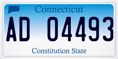 CT license plate AD04493