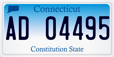 CT license plate AD04495