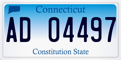 CT license plate AD04497
