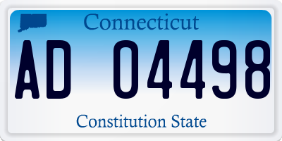 CT license plate AD04498