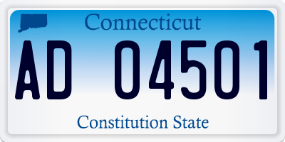 CT license plate AD04501