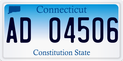 CT license plate AD04506