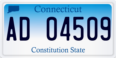 CT license plate AD04509