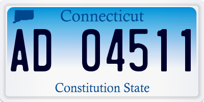 CT license plate AD04511