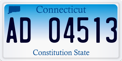 CT license plate AD04513