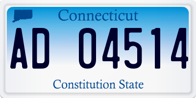 CT license plate AD04514