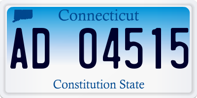 CT license plate AD04515