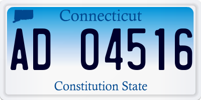 CT license plate AD04516