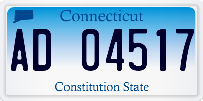 CT license plate AD04517