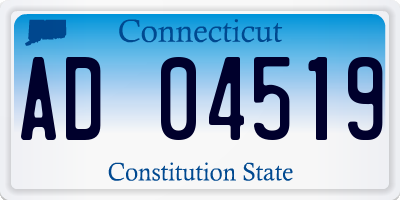 CT license plate AD04519