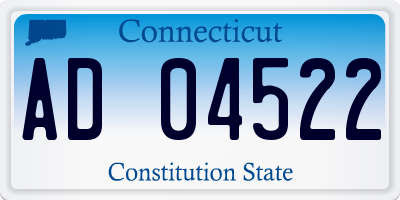 CT license plate AD04522