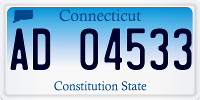 CT license plate AD04533