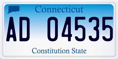 CT license plate AD04535