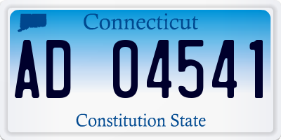 CT license plate AD04541