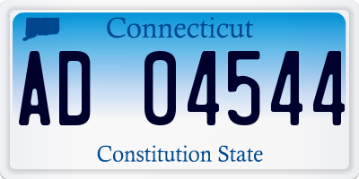 CT license plate AD04544