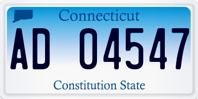 CT license plate AD04547