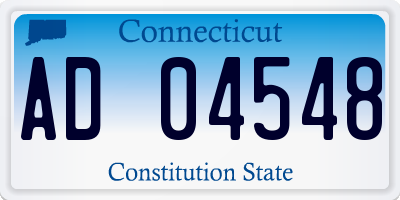 CT license plate AD04548