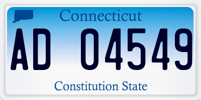 CT license plate AD04549