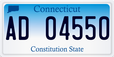 CT license plate AD04550