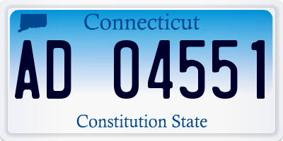 CT license plate AD04551