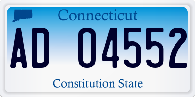 CT license plate AD04552