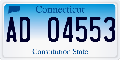 CT license plate AD04553