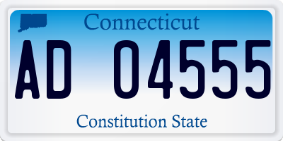 CT license plate AD04555