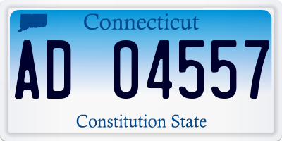 CT license plate AD04557