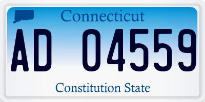 CT license plate AD04559