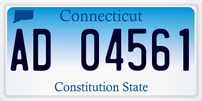 CT license plate AD04561