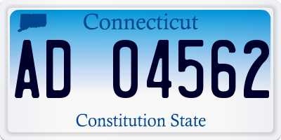 CT license plate AD04562