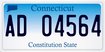 CT license plate AD04564