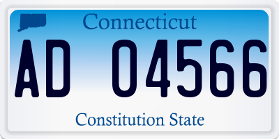 CT license plate AD04566