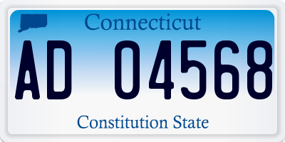 CT license plate AD04568