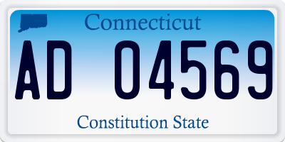 CT license plate AD04569