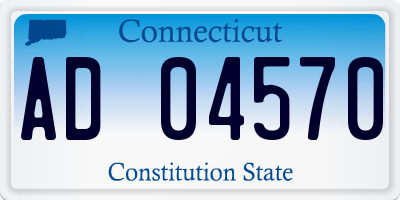 CT license plate AD04570