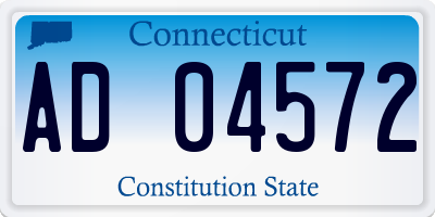 CT license plate AD04572