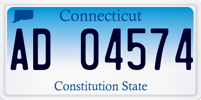 CT license plate AD04574