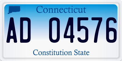 CT license plate AD04576