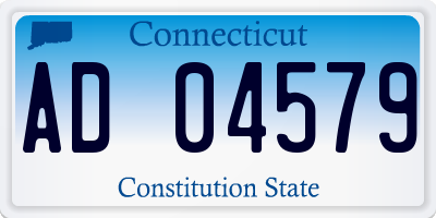 CT license plate AD04579
