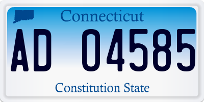 CT license plate AD04585