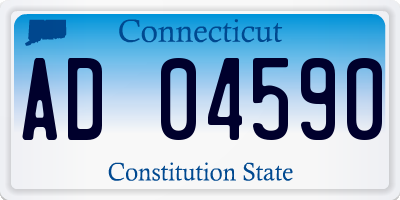 CT license plate AD04590